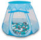 Selonis Baby Spielzelt Mit Plastikbällen Zelt 105X90cm/100 Bälle Plastikkugel Kinder, Blau:Grau-Weiß-Türkis