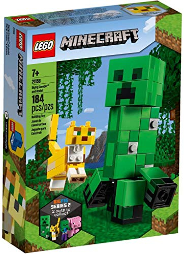 LEGO 21156 Minecraft BigFig Creeper und Ozelot, Spielzeug für Kinder ab 7 Jahren, baubare Figuren