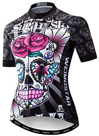 weimostar Fahrrad-Trikot für Damen, Mountainbike-Kleidung, Sommer-Rad-Top, kurzärmlig, MTB-Jersey, schnelltrocknend