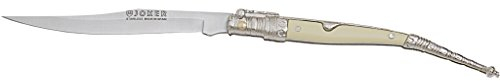 Joker Navaja Decorada N108B con Mango zamak - ABS, Hoja de 11 cm Acero INOX 420, Peso 40 gr, Herramienta de Pesca, Caza, Camping y Senderismo
