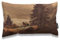 AOYEGO Kissenbezug mit Hirsch-Motiv, 30,5 x 50,8 cm, Elch in den felsigen Bergen mit Felsen, Baum, Wildtiere, rechteckig, Heimdekoration, Baumwollleinen, Kissenbezug für Bett, Sofa, Braun