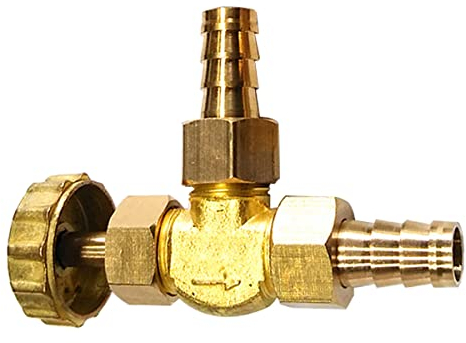 Valvola ad ago in ottone a gomito per tubo in ottone Gas/aria/GPL che regola la valvola ad ago ad angolo a saracinesca (forma a L φ8mm)