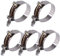 Glarks 5Pcs 57-65mm Acciaio Inox T-Bolt Fascette Tubo Flessibile Turbo Aspirazione Morbido Intercooler Morsetti