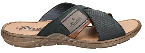Rieker Herren Schuhe Pantoletten Clogs 22091, Größe:41 EU, Farbe:Blau