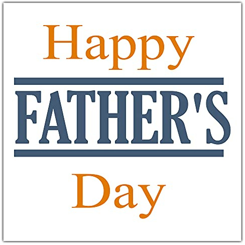 Five Star Party Supplies Happy Father's Day Stickers For Crafts Cards Business Use Sweet Bags (12 x Square 60mm Large)