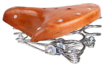 Sport Tent Spring BIke Saddle Vintage Classic Bicycle Saddle Bicycle Seat Steel Frame Coil Spring Rivet for Men Women (Brown)