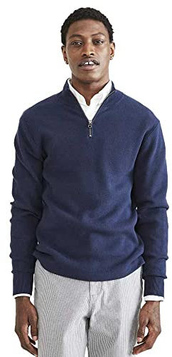 Dockers 1/4 Zip Sweater, Maglione Uomo, Navy Blazer, M