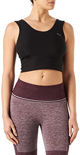 PUMA Damen Studio Yogini Luxe Crop Tank Top,Puma Schwarz,M