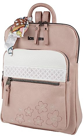 Lois - Zaino Donna capiente elegante Zainetto Donna compatto per città Zaini Firmati versatili per look moderni da mattina a sera., Rosa