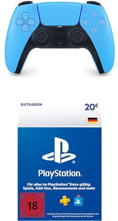 DualSense Wireless Controller Starlight Blue [PlayStation 5] + PSN Guthaben | 20 EUR | deutsches Konto | PS5/PS4 Download Code