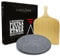 CUORE LAVICO – Kit plaque réfractaire en pierre de lave etnea ronde pour pizza diamètre 31,5 SP. 1 cm + pelle à pain et pince compatible avec : SPICE CALIENTE, G3 FERRARI, ARIETE 909, OPTIMA HAPPY