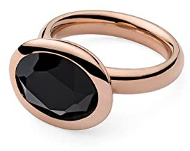 Qudo rosegold Ring TIVOLA small jet (56 (18))