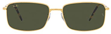 Ray-Ban RB 3717 Gold/Green 57/18/145 Uni Sonnenbrille, Gold/Grün