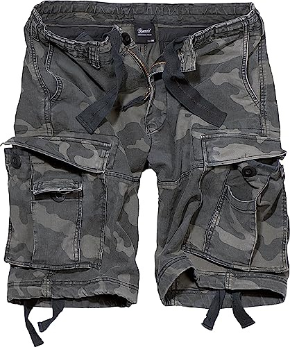 Brandit Men's Cargo Shorts, Dark Camo, XX-Large