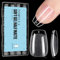 TOMICCA Short Coffin Nail Tips- 504PCS Soft Gel Full Cover Half Matte Clear False Acrylic Nail Gel Tips Kit for Soak Off Nail Extensions Kit, 12 Sizes