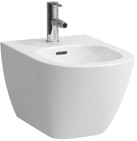 Laufen Lua bidet mural, avec trop-plein, 1 trou pour robinet, 360x520mm, robinets d'angle intérieur, H8300814003021, H8300814003021, Colorazione: Bianco con LCC