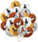 VIKY® Pferde Geburtstagsdeko Luftballon, 20 Stück Pferde Deko Kindergeburtstag Luftballons, Lustige Braun Pferd Ballon Geburtstag Set,Geburtstagsdeko Junge Mädchen, Kinder Geburtstag Party Decoration