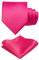 JEMYGINS Herren Krawatte mit Matte Oberfläche inklusive Einstecktuch Set in verschiedenen Farben heißes Rosa