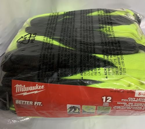 Milwaukee 12 Pair HIGH Visibility Cut Level 1 (48-73-8912B)