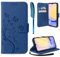 AROYI Cover Compatibile con Samsung Galaxy A25 5G e Vetro Temperato, Retro Design Flip Caso in PU Pelle Premium Portafoglio Slot per Schede Chiusura Magnetica Custodia Blu Scuro