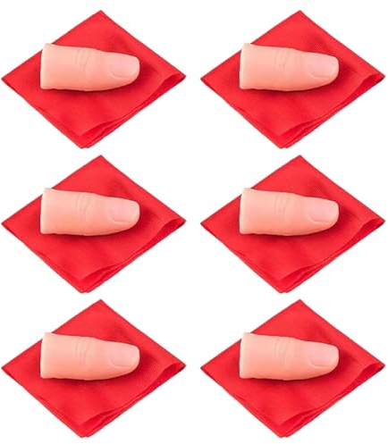 NHPY 6 Stück Zaubertricks Zauberdaumen Trick Magie Daumenspitze Weich Plastik Finger Gefälschte Finger Bühnen Zauber Requisite Streich Spielzeug Tricks
