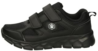 Lumberjack SW78211, Sportschuh für Damen, Total Schwarz mit doppeltem Klettverschluss, Größe 38 (Italien), Schwarz , 38 EU
