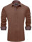 J.VER Herren Hemd Regular Fit Langarm Herrenhemden Freizeithemd Regular Businesshemd Elastiscer Musterhemd,Braun,L