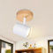 Deboola LED Deckenstrahler 1 Flammig Deckenleuchte - Deckenlampe Vintage Holz Deckenspot Schwenkbar GU10 Strahler Wandstrahler für Wohnzimmer Schlafzimmer Flur Küche MAX.40W Ohne Leuchtmittel