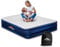 Raised Double Air Bed with Built-In Pump Waterproof Flocked Blow-Up Mattress, Quick Inflating Airbed for Adults & Kids Portable Air Mattress with Storage Bag for Camping,Hiking, Caravan,Indoor, Double