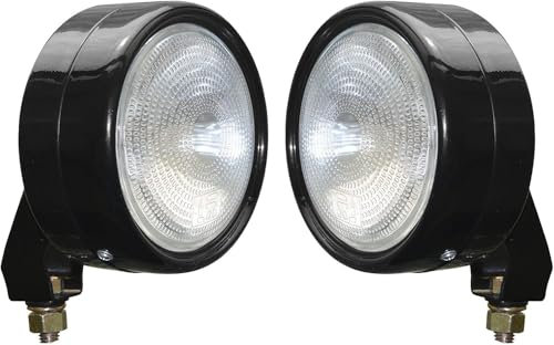 Universal Plow Light Schwarz Paar 12 Volt Pfluglampe Montage Set Pfluglicht mit Schalter Geeignet für Gabelstapler Massey Ferguson Kompatibel mit Ford Traktoren Earth Moving