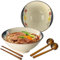 mehrido Lot de 2 grands bols à ramen en céramique de 1200 ml avec cuillères et baguettes pour soupe, Udon Soba Pho, nouilles asiatiques, pâtes, salade