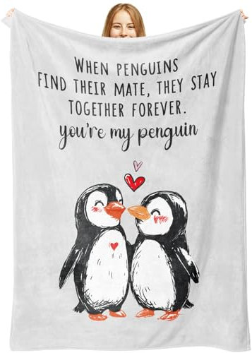 Leebbsin Gifts for Her Him- Soft Romantic Blanket- Christmas/Anniversary/Birthday Gifts, Girlfriend/Boyfriend Gifts, Presents Gifts for Wife Husband Men Women, Adorable Practical Love Blanket, 60”×50”