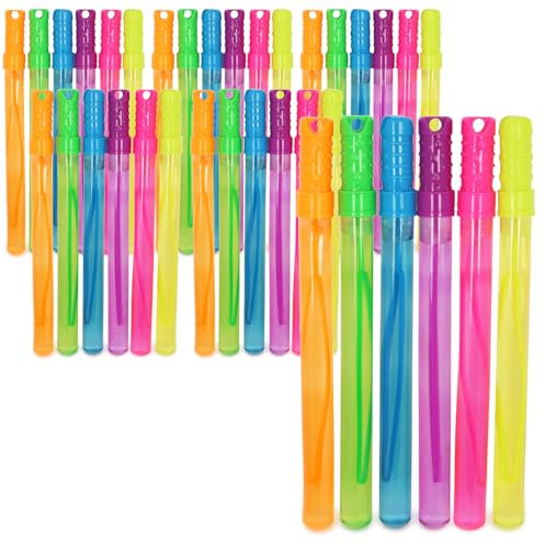 com-four® 36x Seifenblasen-Stab - Seifenblasenschwert - große Seifenblasen für Geburtstage, Gartenpartys und Hochzeiten - 34 cm (36 Stück - 34 cm)
