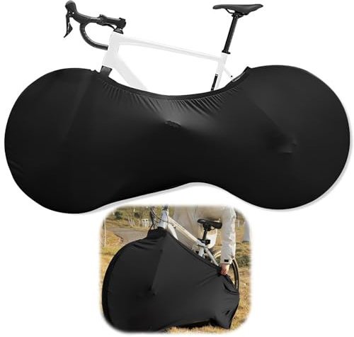 Funda negra para bicicleta, impermeable, resistente a la intemperie, para interiores, a prueba de polvo, de poliéster, lavable