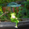 Deko Frosch Garten Figuren Draußen, Gartenfigur Statue, Wetterfest, Garten Deko Ornament, Gartendeko Frosch Dekoration Für Blumentopf Miniteich Teich BalkonGartenteich Kantenhocker (A)