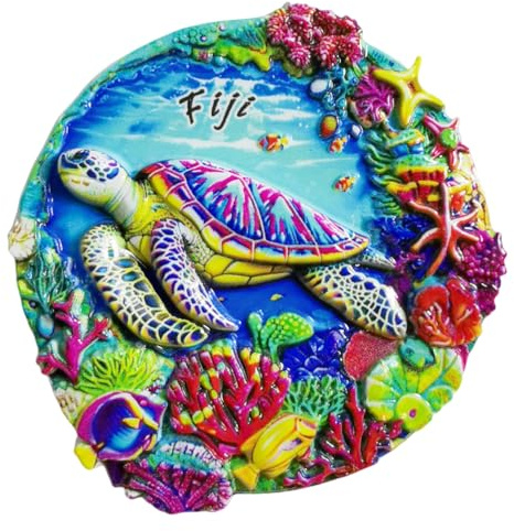 Fiji Kühlschrankmagnet, Reise-Souvenir, Kühlschrankdekoration, magnetischer Aufkleber, Basteln, 3D