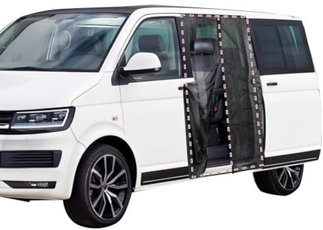 JOJOCY Magnetic Fly Screen Van Insect Net Compatible with VW T5 T6, Mosquito Nets Van Bug Screen Side Rear Door Shade Net Camping (Side Door 148 * 115 cm)