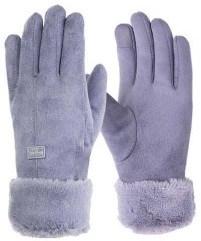 Fadcaer Heated Gloves for Women - Electric Rechargeable USB Winter Gloves, Split Finger Waterproof Thermal Cycling Gloves for Outdoor (Purple)