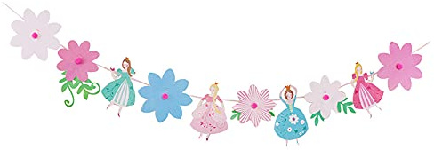 Papiergirlande mit Blumenfee, für Geburtstagsparty, Tanzen, Prinzessin, Wimpelkette, Baby, Mädchen, Lieblingsdekoration, Zubehör