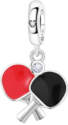 SBUTUXC Anhänger aus 925er Sterlingsilber – Verschiedene Anhänger und Perlen mit Musik- und Sportmotiven für Armbänder – Gitarre, Fußball, Tennis, Kopfhörer, Spielekonsolen-Designs