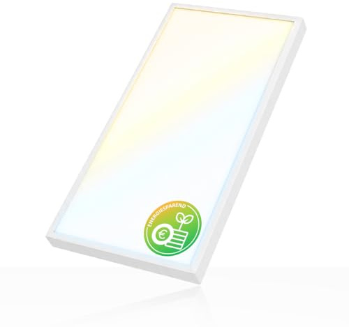 Xtend EcoLight LED Anbaupanel 120x60cm 3000/4000/6000K 3CCT UGR<19 | 38W 6080lm integr.Aufbaurahmen Deckenleuchte Rasteranbauleuchte Montagerahmen BLt