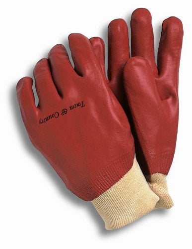 Town and Country Mens Pvc Knit Wrist Gloves