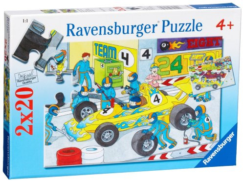 Ravensburger 08982 - An der Rennstrecke - 2 x 20 Teile Puzzle