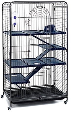 Little Friends Blenheim Extra Tall Rat Cage with Accessories, 140 cm, Black