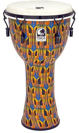 TOCA TO803259 Djembe Freestyle Mech. Tuned Kente Cloth 12'' SFDMX-12K