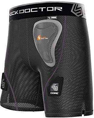Shock Doctor Women Loose Hockey Shorts with Pelvic Protector Cup Included. Women, Youth, Girls