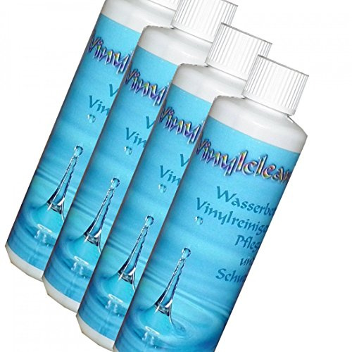 STRICKER Wasserbetten Vinylreiniger - 4 x 250 ml Pflegemittel zur Reinigung Ihrer Wasserbett Matratze - Vinylclean Optimale Pflege fürs Wasserbett