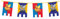 PARTY DISCOUNT NEU Wimpelkette Ritter & Drachen, 6m