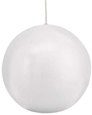 Candele Semplici Bougie sphérique Blanc 6 cm (Variante blanche) pour décoration d'intérieur