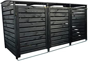 Promadino Mülltonnenbox Vario III für 3 Tonnen, anthrazit